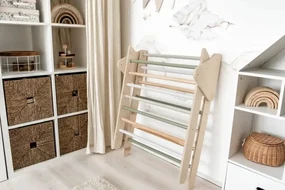 Triunghi Pikler montessori kaki cu rampa