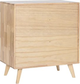Bufet natur din metal , lemn de cauciuc si rattan , "Natqi"