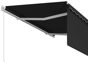 Copertina retractabila manual cu stor, antracit, 3x2,5 m Antracit, 3 x 2.5 m