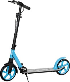 HOMCOM Trotinetă pliabilă pentru adulți și copii +14 ani Trotinetă cu ghidon reglabil 91,5x36,5x91-104 cm Albastru | Aosom Romania