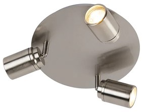 Spot modern pentru baie din oțel cu 3 lumini IP44 - Ducha