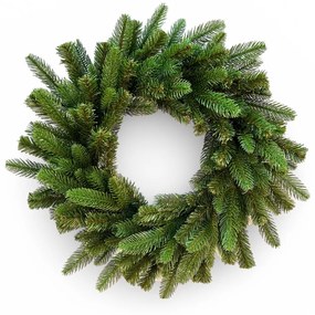 Coroniță de Crăciun Santa, Ace 2D și 3D, 30 cm, Verde
