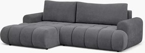 Colțar extensibil pentru dormit Lutario Mini stânga - chenille gri Vibe 95