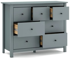 Comodă verde prăfuit din lemn de pin 110x80x40 cm Misti – Marckeric