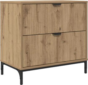 vidaXL Noptieră stejar artizanal 63.5 x 36 x 61 cm Lemn compozit