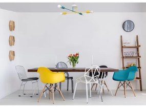 Lustră aplicată CAMBRIDGE 4xE27/60W/230V albastră/galbenă