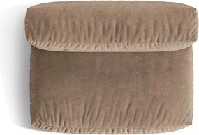 Modul pentru canapea modulară maro deschis cu tapițerie din catifea (de mijloc) Martina – Micadoni