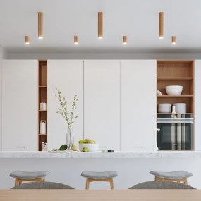 Spot ZEKE 1xGU10/40W/230V 30 cm stejar Sollux SL.1034