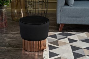 Puf Living Puf-Black Negru Bronz