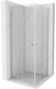Mexen Lima Duo cabină de duș pliabilă 80 x 80 cm, transparent, Crom - 856-080-080-02-00