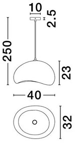 Lustra suspendata design modern, LEFKO-AERE, L 40cm