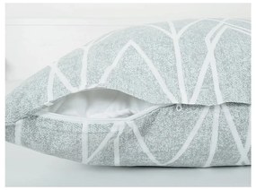 Lenjerie de pat gri din țesătură crep pentru pat de o persoană 140x200 cm Gray Stripes – B.E.S.