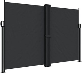 vidaXL Copertină laterală retractabilă, negru, 160 x 600 cm