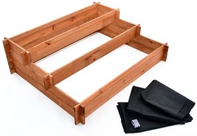 Ghiveci pentru flori exclusiv din lemn ,cascadă