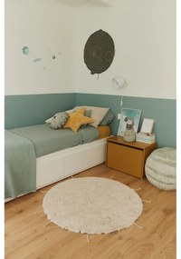 Covor crem lavabil, țesut manual, rotund, din bumbac ø 100 cm Moon Multishape – Lorena Canals