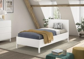 Set Complet Mobilier Cameră Copii EVA: Pat 90x200 cm, Noptieră, Dulap 2 Uși și Comodă, Alb – Vipack