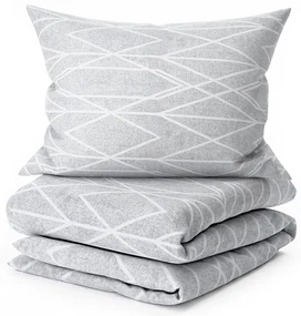 Lenjerie de pat din bumbac Renforcé GRAY STRIPES gri Dimensiunile lenjeriei: 70 x 90 cm | 140 x 200 cm