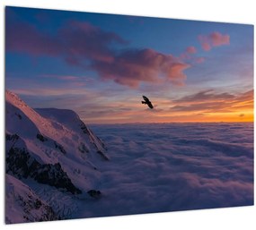 Tablou în apus de soare, Mont Blanc (70x50 cm), în 40 de alte dimensiuni noi