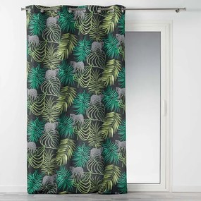 Draperie verde scandinavă pentru cercuri TROPICAL 140 x 260 cm