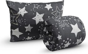 Set pilota pentru tot anul 140x200 cm din fibra tubulara cu perna 70x90 cm DREAM STAR, gri