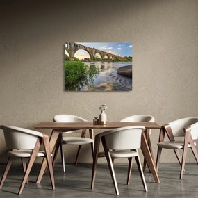 Tablou pe sticlă - Podul de cale ferată Richmond (70x50 cm)