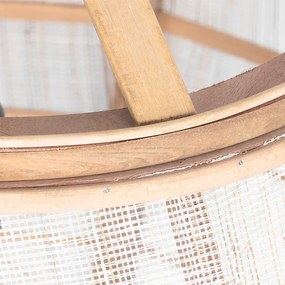 Lampa suspendată inteligentă maro 50 cm incl. Wifi G95 - Pascal