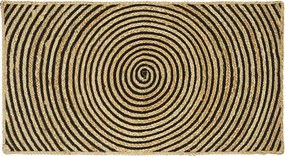 vidaXL Covor Natural și Negru 60 x 110 cm Iută