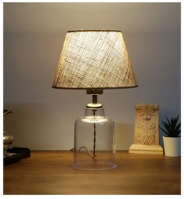 Veioză cu abajur textil (înălțime 30 cm) Baran – Opviq lights