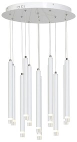 Lustra LED suspendata cu 13 pendule moderna ALBA alb