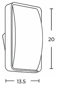 Aplica perete exterior, Protectie IP54, MORTEN gri inchis 4000K
