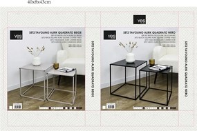 Măsuțe de cafea negre 2 buc. din metal 38x38 cm Alrik – Yes Everyday