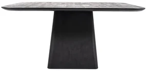 Masa patrata din lemn de mango Aron 150x76 cm neagra