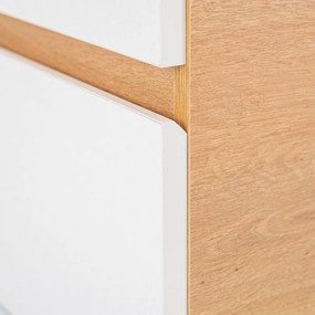 Mobilier complet de baie Vario Forte 60 stejar-alb