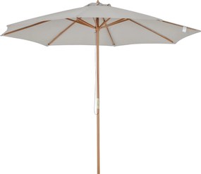 Outsunny Umbrelă de Grădină cu Șnur și Deschidere Reglabile, Ø300x250 cm, Gri | Aosom Romania