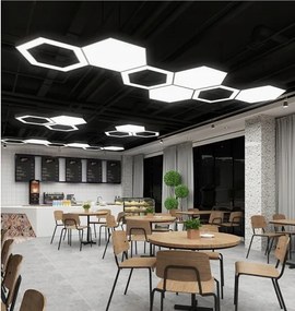 Lustră LED suspendată pe cablu, 20W/230V, neagră