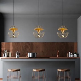 Lustră pe cablu TELMANDER 1xE27/40W/230V auriu