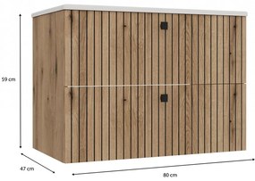 Dulap sub lavoar Terca 1 80 (stejar evoke) (cu lavoar). 1133038