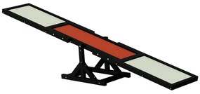 PawHut Agilitate sport pentru câini balansoar echipament antrenament câine lemn brad prelucrat cu ulei fetru bituminat antiderapant gri negru | Aosom Romania