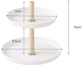 Etajeră din lemn de fag YAMAZAKI Tosca, alb