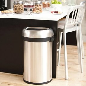 Coș semirotund deschis 60 l, oțel mat, oțel inoxidabil