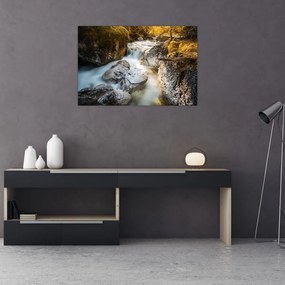 Tablou - Râul din pădure (90x60 cm)