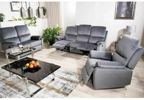 Canapea extensibila Spencer 3 velvet gri Blu14