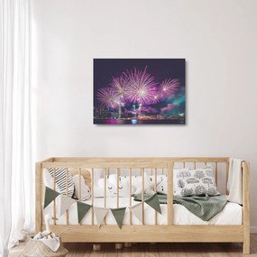 Tablou pe sticlă cu artificii (70x50 cm)