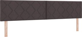 vidaXL Tăblie LED Maro 200 cm țesătură