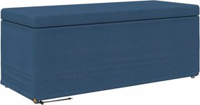 vidaXL Taburet albastru 101 x 41 x 40 cm Stofă și lemn prelucrat