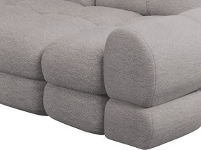 Set canapea extensibilă cu funcţie de extensie electrică, bej-gri Taupe, pe stânga, TOLLO L ROH