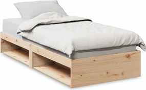 vidaXL Pat de zi fără saltea 100x200 cm din lemn masiv de pin