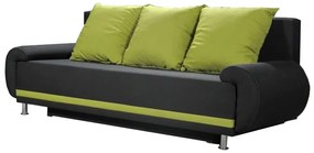Canapea trei locuri Almonis (negru + verde). 616161