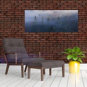 Tablou - Pădure în ceță, Carpați, Ucraina (120x50 cm)