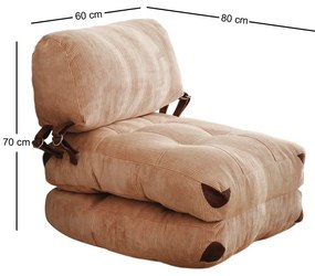 Fold Scaun Kadife Camel